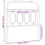 Cabecero de metal negro 80 cm de , Cabeceros y pies de cama - Ref: Foro24-377144, Precio: 33,32 €, Descuento: %