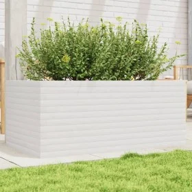 Jardinera de madera maciza de pino blanco 110x60x46 cm de , Maceteros y jardineras - Ref: Foro24-3282460, Precio: 192,79 €, D...
