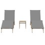 Tumbonas con mesita 2 unidades ratán sintético beige de , Tumbonas - Ref: Foro24-4002713, Precio: 277,91 €, Descuento: %