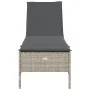 Tumbona con cojín ratán sintético gris claro de , Tumbonas - Ref: Foro24-4002724, Precio: 156,39 €, Descuento: %