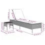 Sun lounger with cushion and synthetic beige rattan table by , Loungers - Ref: Foro24-4002732, Price: 172,21 €, Discount: %