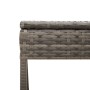 Tumbona con cojín y mesita ratán sintético gris de , Tumbonas - Ref: Foro24-4002730, Precio: 151,01 €, Descuento: %