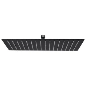 Cabezal ducha efecto lluvia acero inox cuadrado negro 40x30 cm de vidaXL, Cabezales de ducha - Ref: Foro24-147701, Precio: 41...