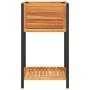 Jardinera con estante madera maciza acacia y acero 45x45x80 cm de , Maceteros y jardineras - Ref: Foro24-367616, Precio: 88,5...