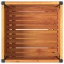 Jardinera con estante madera maciza acacia y acero 45x45x80 cm de , Maceteros y jardineras - Ref: Foro24-367616, Precio: 90,1...