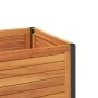 Jardinera con estante madera maciza acacia y acero 45x45x80 cm de , Maceteros y jardineras - Ref: Foro24-367616, Precio: 88,5...