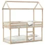 Cama litera con techo madera maciza de pino 90x190 cm de , Camas y somieres - Ref: Foro24-3282127, Precio: 239,07 €, Descuent...