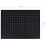 Cabezal ducha efecto lluvia acero inox cuadrado negro 40x30 cm de vidaXL, Cabezales de ducha - Ref: Foro24-147701, Precio: 42...