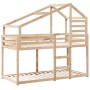 Litera con techo madera maciza de pino 90x200 cm de , Camas y somieres - Ref: Foro24-3281970, Precio: 230,19 €, Descuento: %