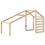 Litera con techo madera maciza de pino 90x200 cm de , Camas y somieres - Ref: Foro24-3281970, Precio: 230,19 €, Descuento: %