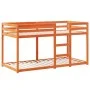 Bed with solid pine wood roof in brown, 90x190 cm by , Beds and slatted bases - Ref: Foro24-3281966, Price: 229,73 €, Discoun...