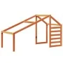 Bed with solid pine wood roof in brown, 90x190 cm by , Beds and slatted bases - Ref: Foro24-3281966, Price: 229,73 €, Discoun...