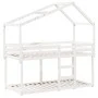 Bunk bed with solid white pine wood roof 90x190 cm by , Beds and slatted bases - Ref: Foro24-3282048, Price: 233,00 €, Discou...