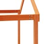 Cama litera con techo madera maciza pino marrón cera 75x190 cm de , Camas y somieres - Ref: Foro24-3282131, Precio: 237,85 €,...