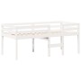 Cama alta con techo blanca madera maciza pino blanca 90x200 cm de , Camas y somieres - Ref: Foro24-3282133, Precio: 282,28 €,...