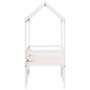 Cama alta con techo blanca madera maciza pino blanca 90x200 cm de , Camas y somieres - Ref: Foro24-3282133, Precio: 282,28 €,...