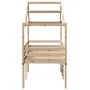 Cama alta con techo madera maciza de pino 80x200 cm de , Camas y somieres - Ref: Foro24-3282055, Precio: 194,85 €, Descuento: %