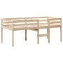 Cama alta con techo madera maciza de pino 90x190 cm de , Camas y somieres - Ref: Foro24-3282138, Precio: 223,26 €, Descuento: %