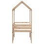 Cama alta con techo madera maciza de pino 90x190 cm de , Camas y somieres - Ref: Foro24-3282138, Precio: 206,69 €, Descuento: %