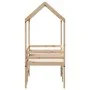 Cama alta con techo madera maciza de pino 90x190 cm de , Camas y somieres - Ref: Foro24-3282138, Precio: 223,26 €, Descuento: %