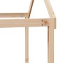 Cama alta con techo madera maciza de pino 90x190 cm de , Camas y somieres - Ref: Foro24-3282138, Precio: 206,69 €, Descuento: %