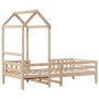 Estructura de cama con techo madera maciza de pino 90x200 cm de , Camas y somieres - Ref: Foro24-3282159, Precio: 189,74 €, D...