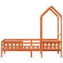 Estructura cama con techo madera maciza pino marrón 90x190 cm de , Camas y somieres - Ref: Foro24-3282167, Precio: 191,74 €, ...