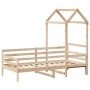 Sofá cama con techo madera maciza de pino 90x200 cm de , Camas y somieres - Ref: Foro24-3282202, Precio: 166,81 €, Descuento: %