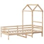 Sofá cama con techo madera maciza de pino 90x200 cm de , Camas y somieres - Ref: Foro24-3282190, Precio: 162,27 €, Descuento: %