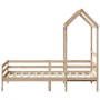 Sofá cama con techo madera maciza de pino 90x200 cm de , Camas y somieres - Ref: Foro24-3282190, Precio: 162,27 €, Descuento: %