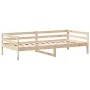Sofá cama con techo madera maciza de pino 90x200 cm de , Camas y somieres - Ref: Foro24-3282190, Precio: 160,17 €, Descuento: %