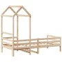Sofá cama con techo madera maciza de pino 90x200 cm de , Camas y somieres - Ref: Foro24-3282190, Precio: 160,17 €, Descuento: %