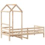 Sofá cama con techo madera maciza de pino 90x200 cm de , Camas y somieres - Ref: Foro24-3282190, Precio: 162,27 €, Descuento: %