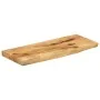 Solid mango wood natural edge table top 80x30x2.5 cm by , Table tops - Ref: Foro24-370334, Price: 41,10 €, Discount: %