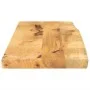 Solid mango wood natural edge table top 80x30x2.5 cm by , Table tops - Ref: Foro24-370334, Price: 41,10 €, Discount: %