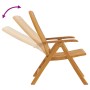 Sillas de jardín reclinables y cojines 4 uds madera maciza teca de , Sillas de jardín - Ref: Foro24-3196476, Precio: 662,08 €...