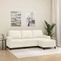 3-seater sofa with cream velvet ottoman 180 cm by , Sofas - Ref: Foro24-3201063, Price: 344,50 €, Discount: %