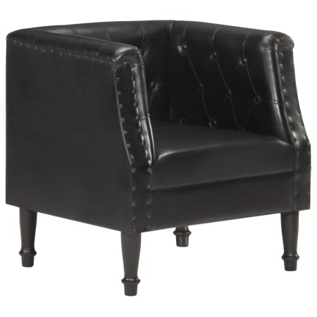 Sillón de cuero auténtico negro de , Sillones - Ref: Foro24-286590, Precio: 287,54 €, Descuento: %
