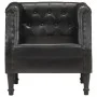 Sillón de cuero auténtico negro de , Sillones - Ref: Foro24-286590, Precio: 282,27 €, Descuento: %