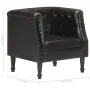 Sillón de cuero auténtico negro de , Sillones - Ref: Foro24-286590, Precio: 282,27 €, Descuento: %