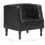 Sillón de cuero auténtico negro de , Sillones - Ref: Foro24-286590, Precio: 287,54 €, Descuento: %