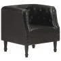 Sillón de cuero auténtico negro de , Sillones - Ref: Foro24-286590, Precio: 282,27 €, Descuento: %