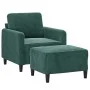Armchair with dark green velvet footstool, 60 cm. by , Sofas - Ref: Foro24-3201166, Price: 219,41 €, Discount: %