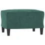 Sillón con taburete terciopelo verde oscuro 60 cm de , Sofás - Ref: Foro24-3201166, Precio: 219,41 €, Descuento: %