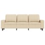 Sofá de 3 plazas con taburete de tela crema 180 cm de , Sofás - Ref: Foro24-3201153, Precio: 315,36 €, Descuento: %