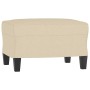 Sofá de 3 plazas con taburete de tela crema 180 cm de , Sofás - Ref: Foro24-3201153, Precio: 315,36 €, Descuento: %