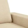 Sofá de 3 plazas con taburete de tela crema 180 cm de , Sofás - Ref: Foro24-3201153, Precio: 310,86 €, Descuento: %