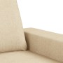 Sofá de 3 plazas con taburete de tela crema 180 cm de , Sofás - Ref: Foro24-3201153, Precio: 315,36 €, Descuento: %
