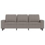 Sofá de 3 plazas con taburete de tela gris taupe 180 cm de , Sofás - Ref: Foro24-3201158, Precio: 324,74 €, Descuento: %