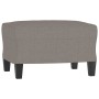 Sofá de 3 plazas con taburete de tela gris taupe 180 cm de , Sofás - Ref: Foro24-3201158, Precio: 324,74 €, Descuento: %